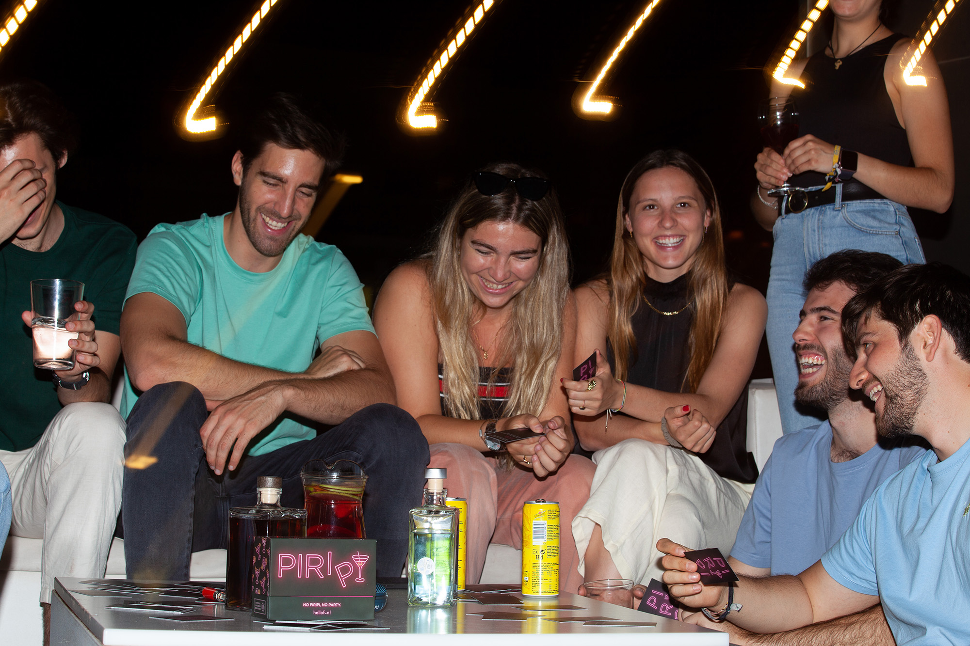 Friends playing No Tipsy outdoors